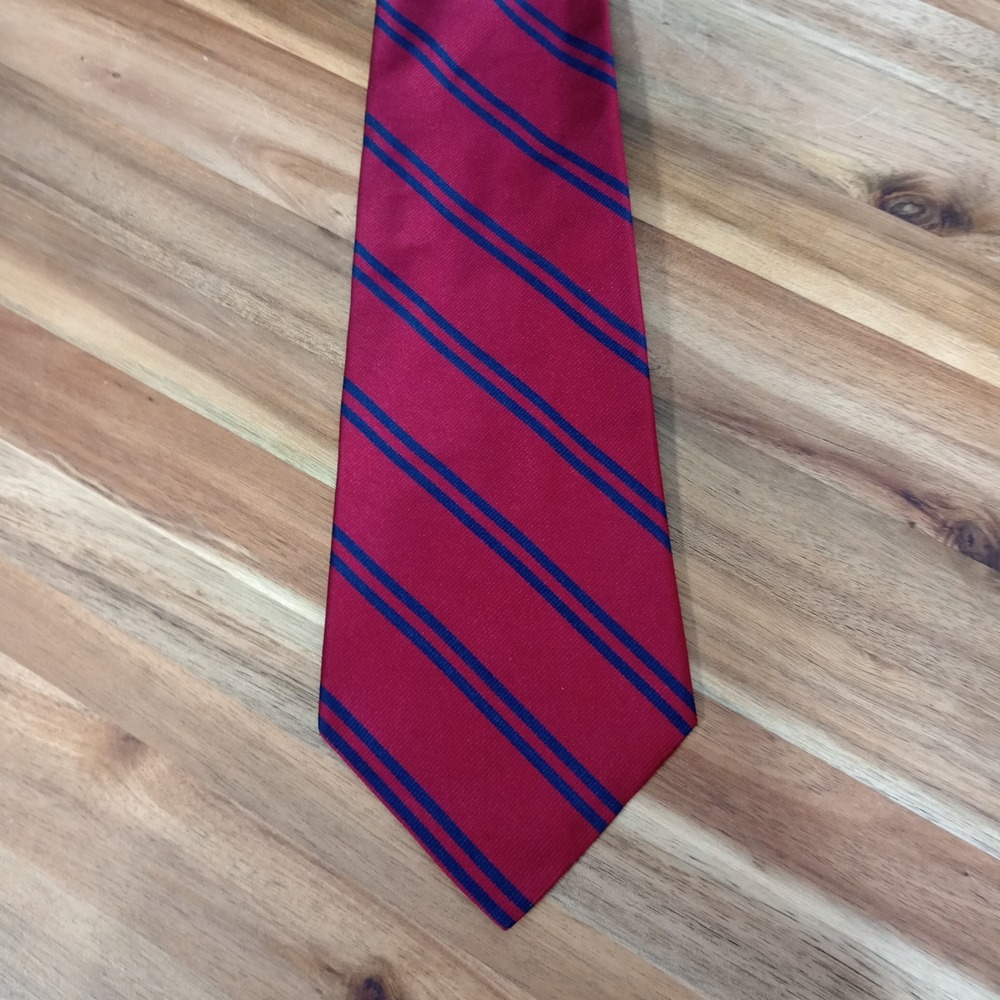 Vintage Lauren Ralph Lauren Tie Necktie 100% Silk USA Made Repp Hand Finished